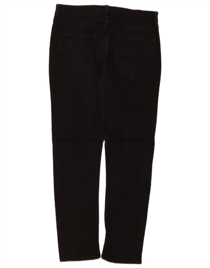 Marks & Spencer Mens Regular Slim Jeans W32 L31 Crni pamuk