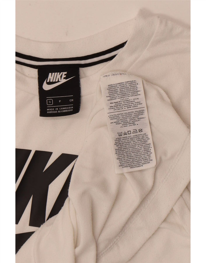 Nike Ženska grafička majica kratkih rukava UK 10 Mali bijeli poliester