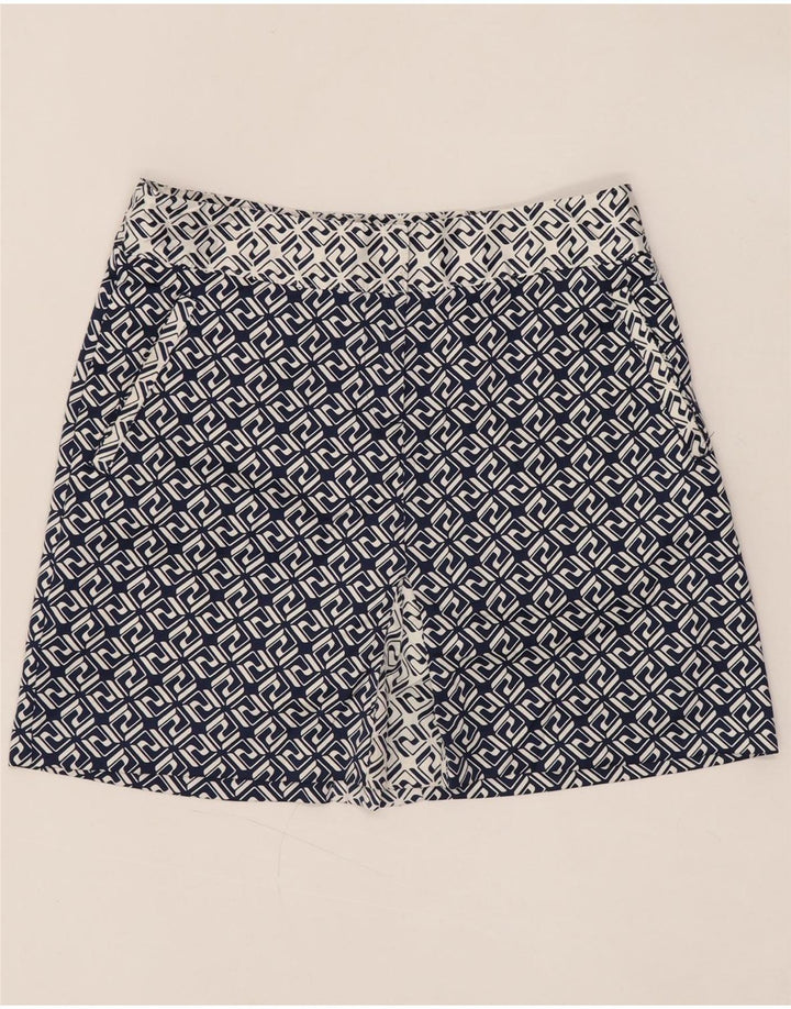 IZOD ženska mini suknja US 4 mala W30 mornarsko plava geometrijski poliester