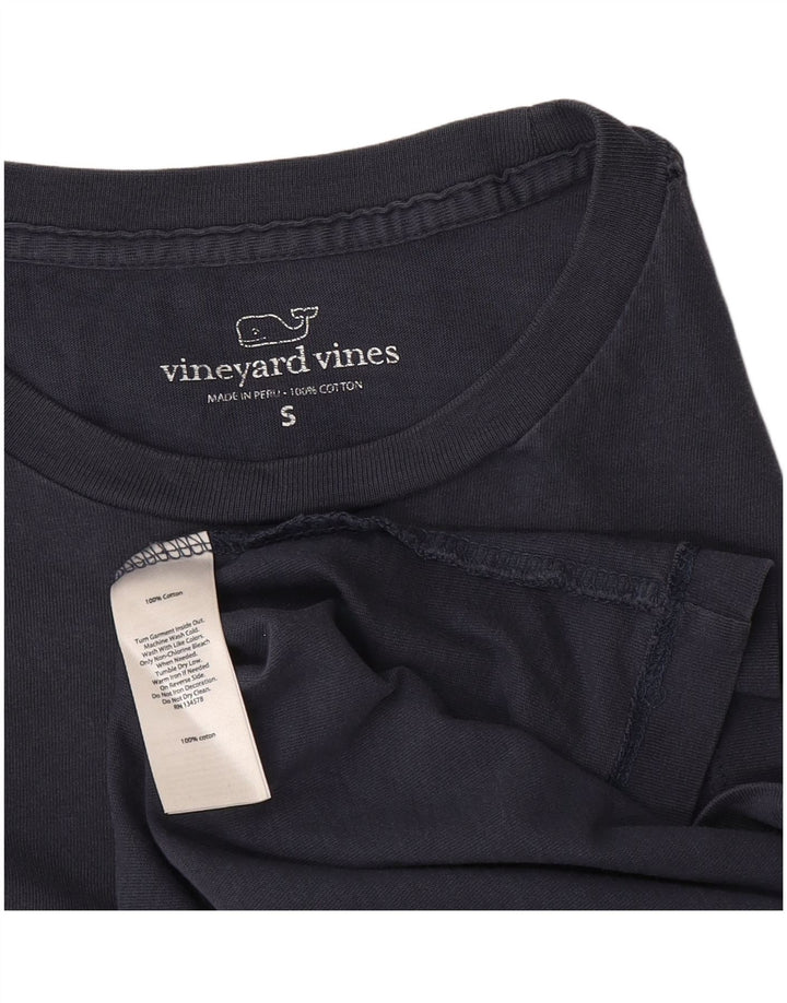 Vineyard Vines muška majica dugih rukava s grafikama, mala tamnoplava, pamučna