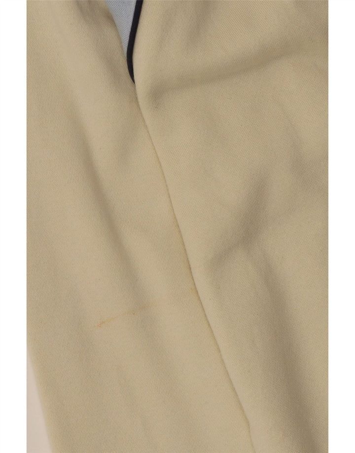 FILA Muški džemper s izrezom na patentni zatvarač, veliki pamuk u sivobijeloj boji