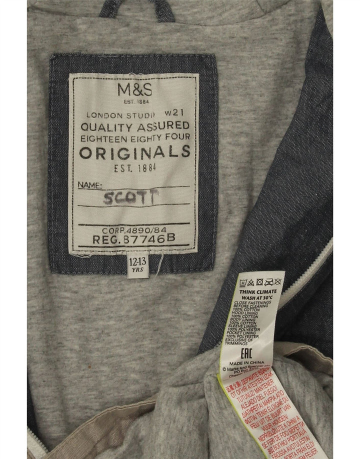 Marks & Spencer jakna s kapuljačom za dječake 12-13 godina siva boja