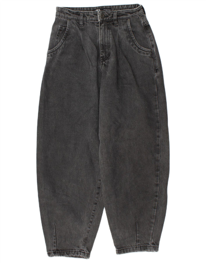 ZARA ženske balon kratke traperice visokog struka EU 34 2XS W24 L25 sive