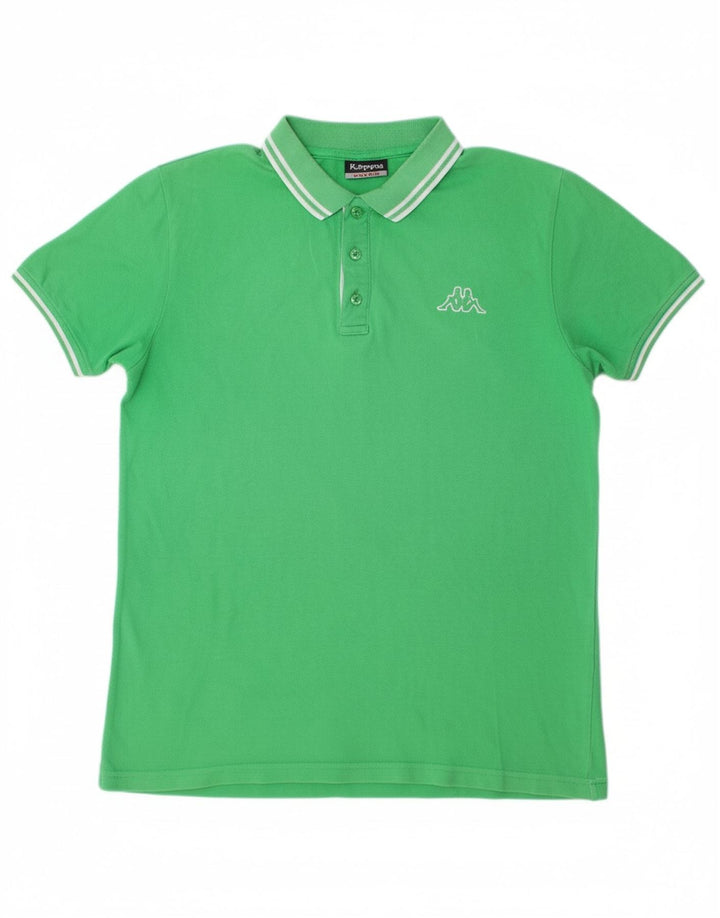 KAPPA Mens Polo Shirt Medium Green Cotton