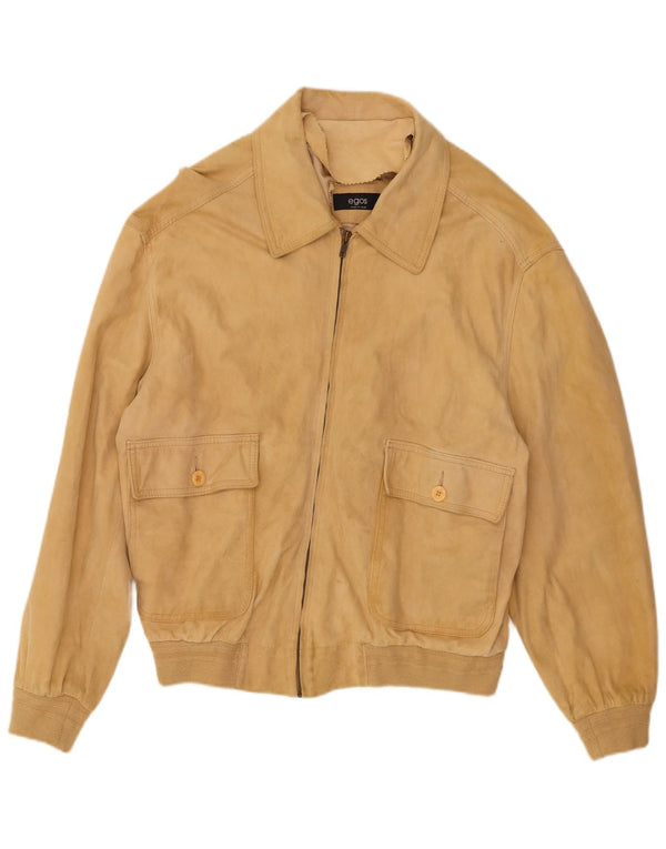 VINTAGE muška bomber jakna od antilopa UK 38 srednje bež koža