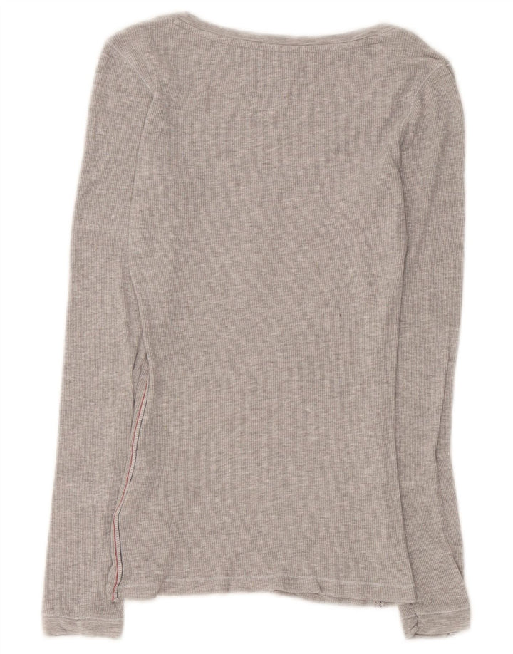 Tommy Hilfiger Ženska majica dugih rukava UK 8 Mala siva viskoza