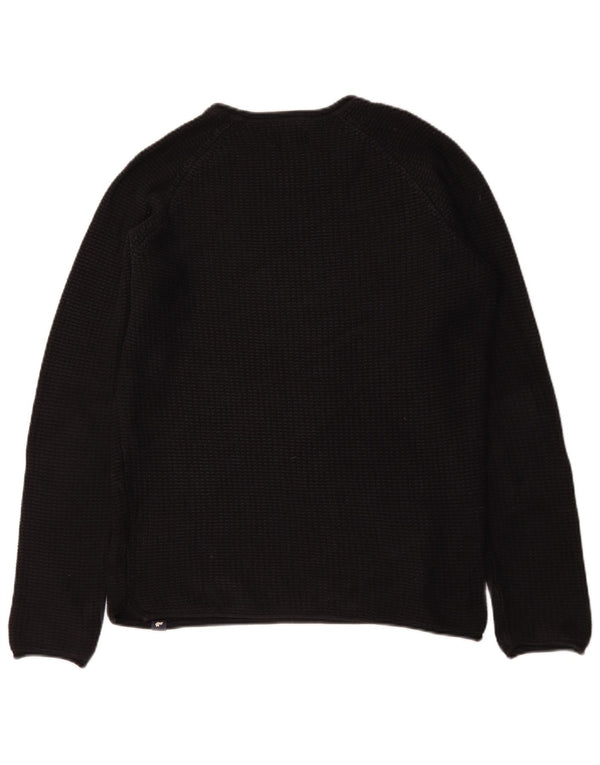 Jack & Jones muški džemper s okruglim izrezom Srednji crni pamuk