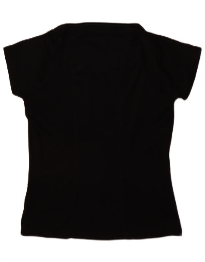 NIKE Womens Dri Fit T-Shirt Top UK 16 Large Black Polyester