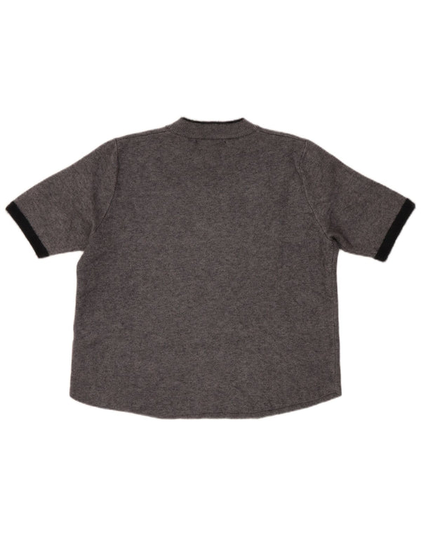 Zara ženski kratki džemper kratkih rukava s kornjačastim izrezom UK 10 Small Gray