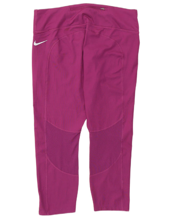 Nike ženske Dri Fit Capri tajice UK 18 XL ljubičasti poliester