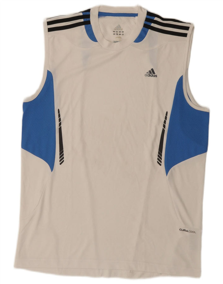 Adidas muški Climacool prsluk srednje bijele boje od poliestera