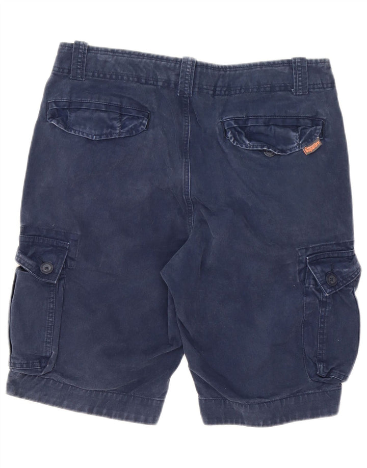 Superdry muške kargo kratke hlače velike W34 tamnoplavi pamuk