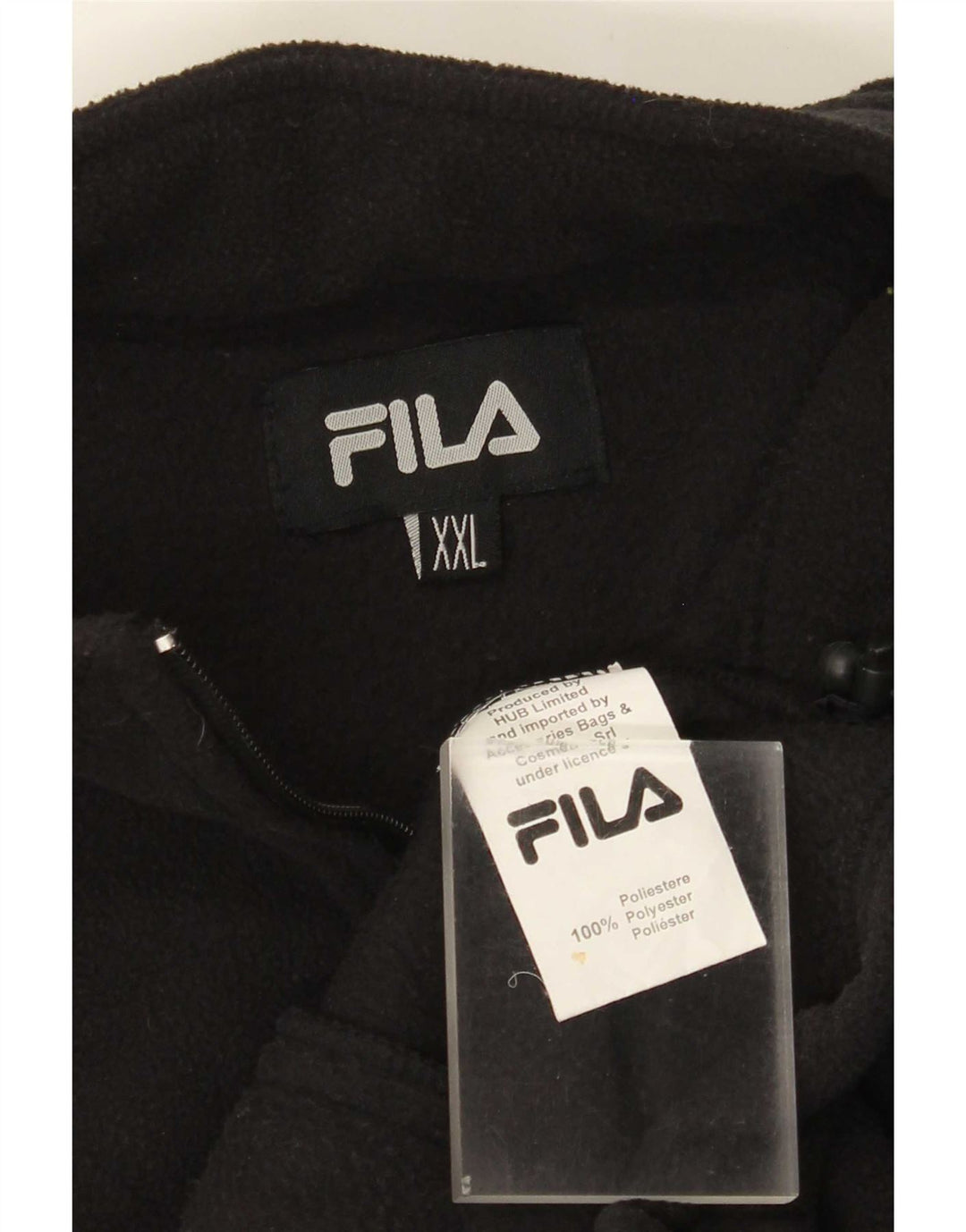 Fila muška jakna od flisa s podstavom UK 44 2XL crni poliester