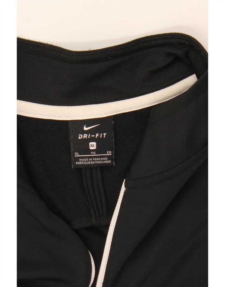 Nike Dri Fit majica s patentnim izrezom i gornji dio trenirke XL crne boje