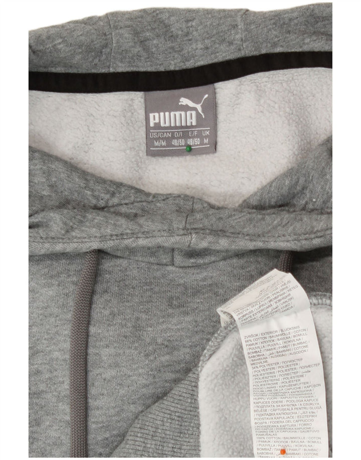Puma muška majica s kapuljačom s kapuljačom, srednje sivi flekasti pamuk