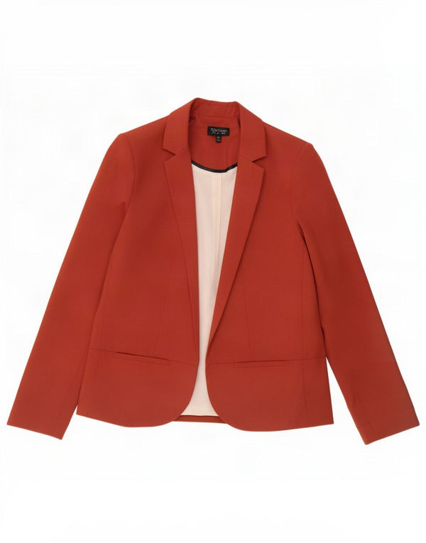 Topshop ženska prevelika otvorena jakna UK 10 mali crveni poliester