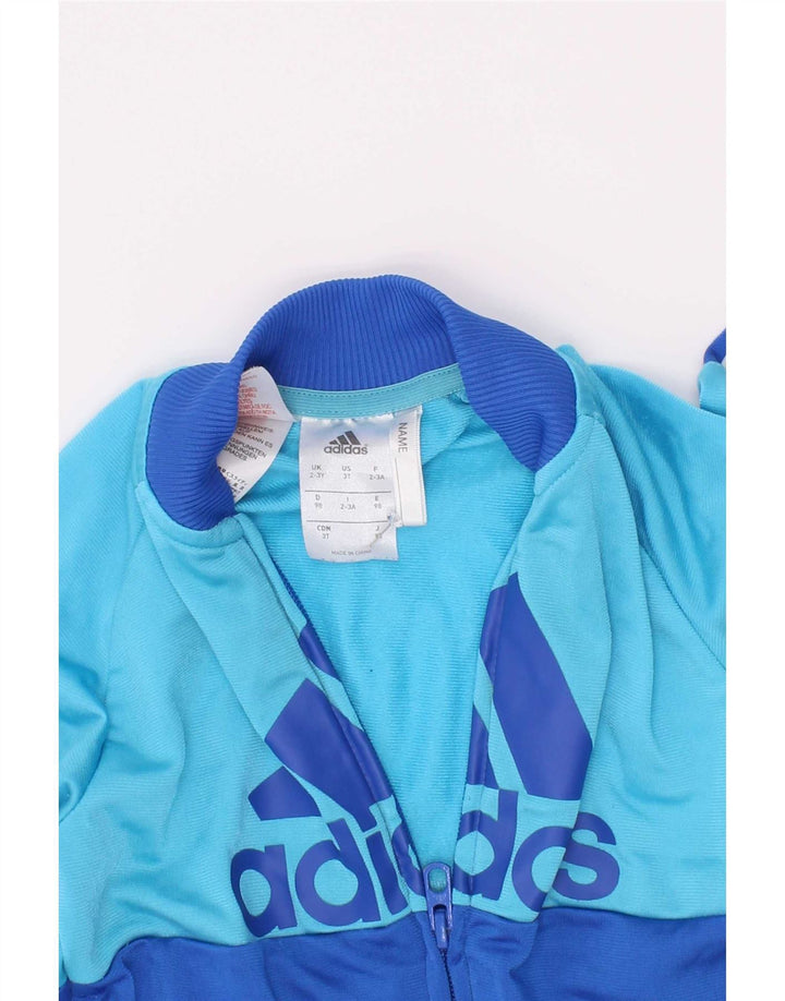 Gornja jakna od trenirke Adidas za dječake 2-3 godine plave boje