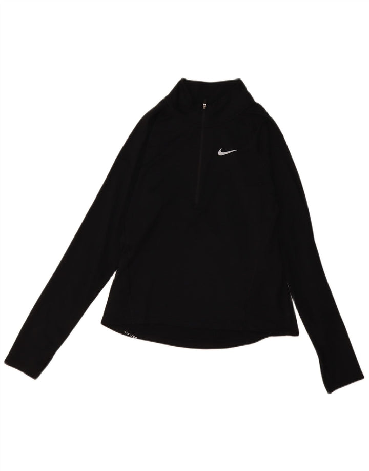 Nike Ženska trenirka Dri Fit Zip Neck Top UK 10 Small Black