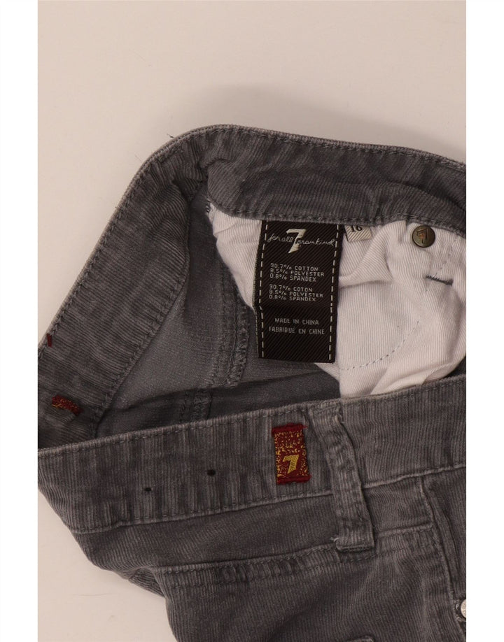 7 FOR ALL MANKIND Ravne hlače od samta za dječake 15-16 godina W32 L29 sive