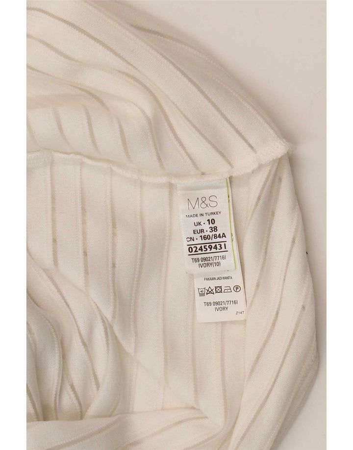 Marks & Spencer ženska majica dugih rukava UK 10 male bijele pruge