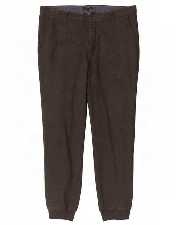 Ted Baker muške chino hlače za trčanje W34 L30 crni poliester