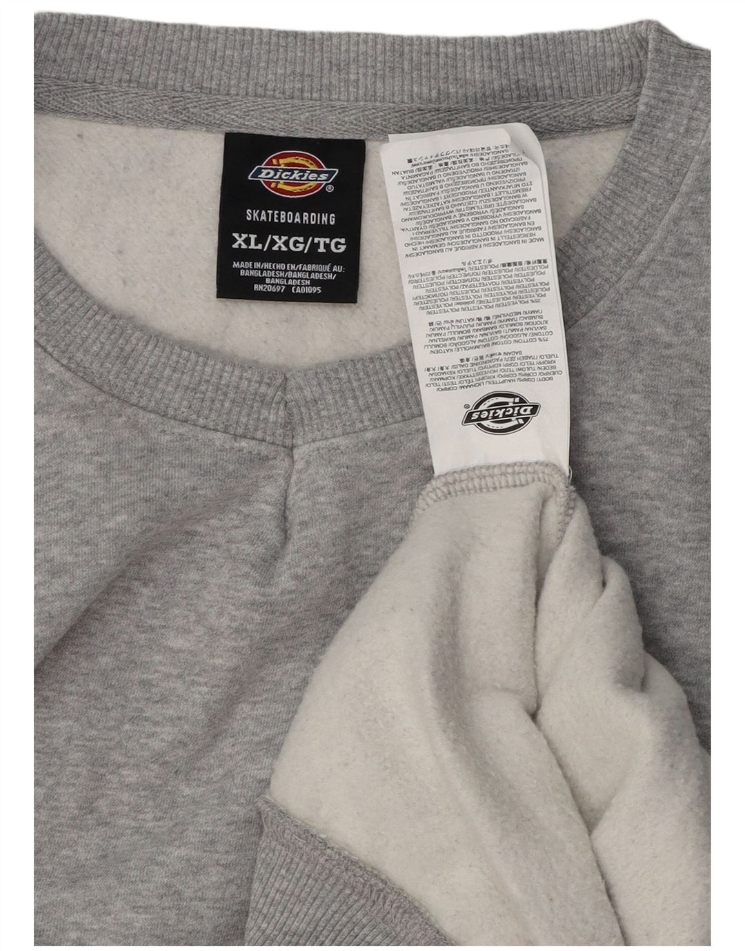 DICKIES Mens Sweatshirt Jumper XL Grey Cotton