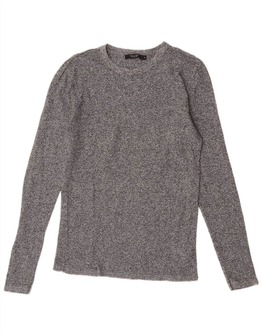 Jack & Jones muška majica dugih rukava, srednje sivi flekasti pamuk