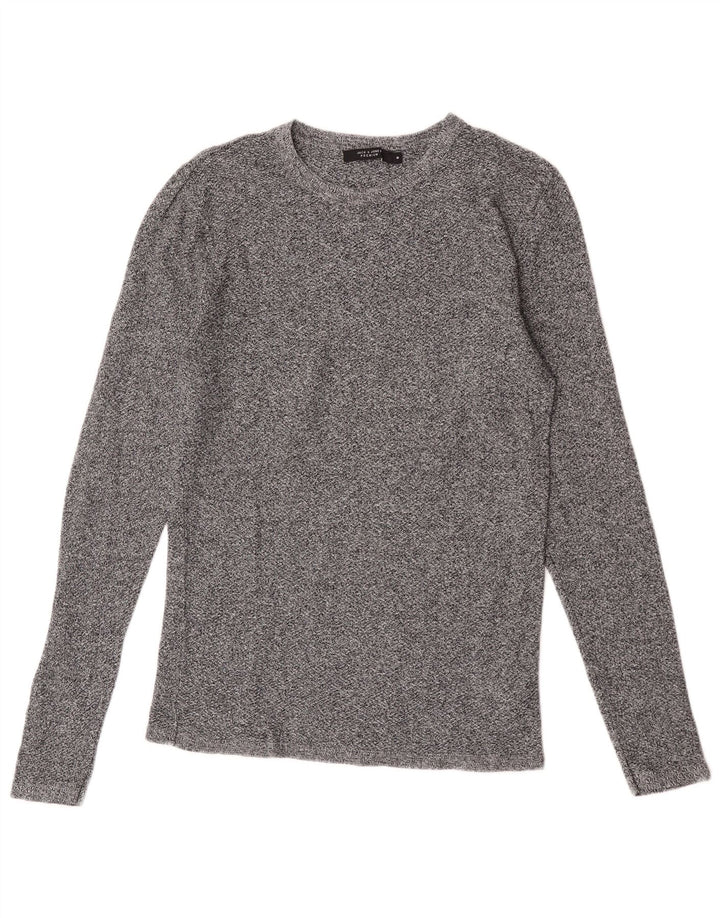 Jack & Jones muška majica dugih rukava, srednje sivi flekasti pamuk
