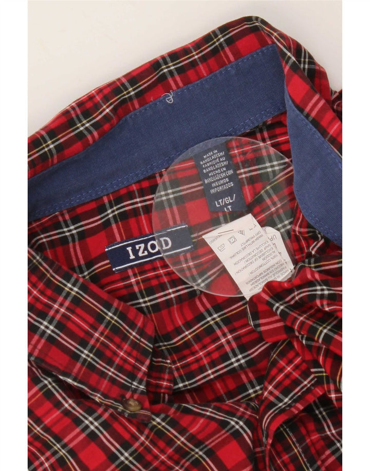 Izod muška košulja velikog crvenog kariranog pamuka