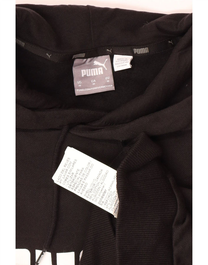 PUMA muška majica s kapuljačom srednje veličine, crni pamuk