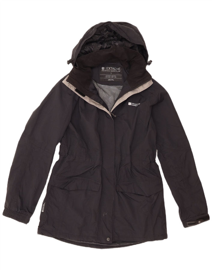 Mountain Warehouse ženska kišna jakna s kapuljačom UK 14 Veliki crni najlon