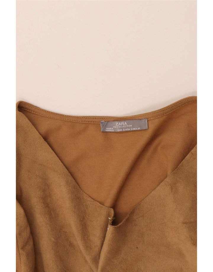 Zara ženska bluza Top UK 10 Small Brown