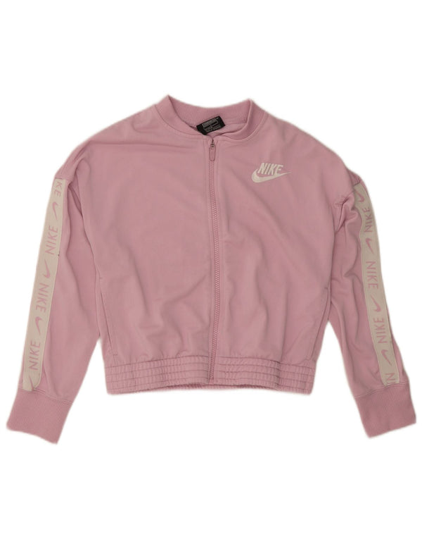Nike Girls Graphic Trenirka Gornja jakna 12-13 Years Large Pink Colourblock