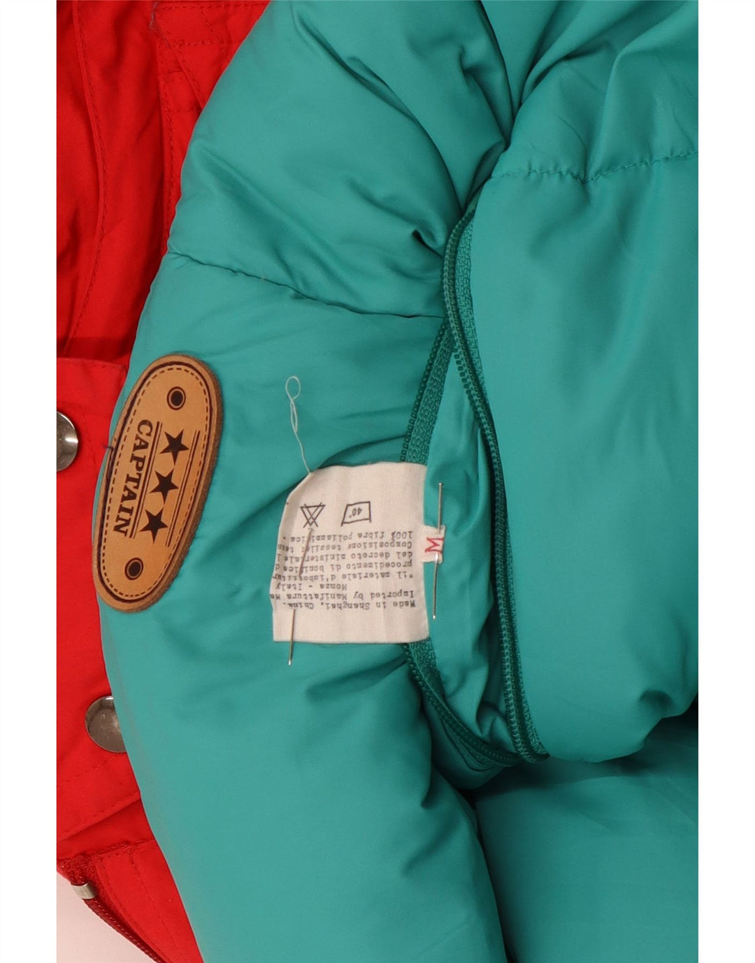 Vintage muška reverzibilna jakna s kapuljačom UK 38 srednje raznobojna zimska