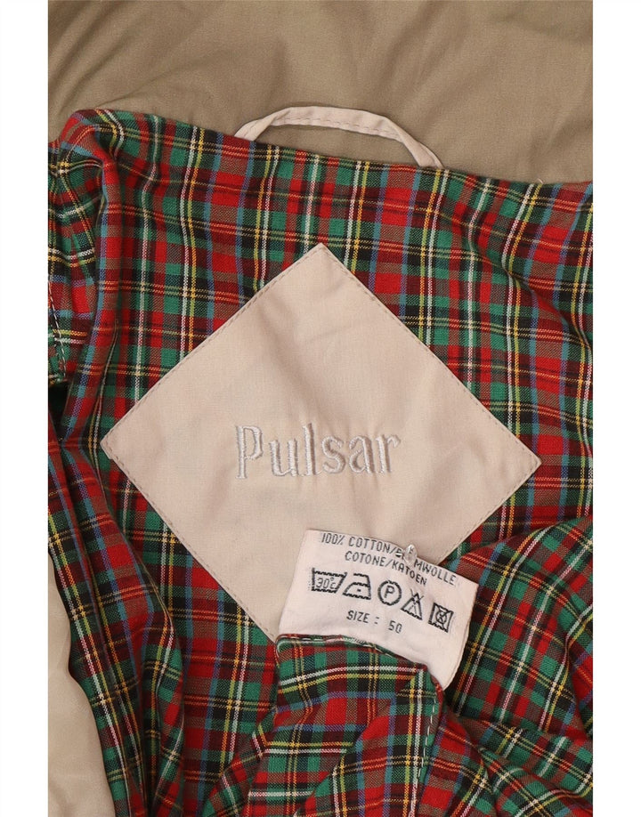 Vintage muška bomber jakna IT 50 veliki bež poliester
