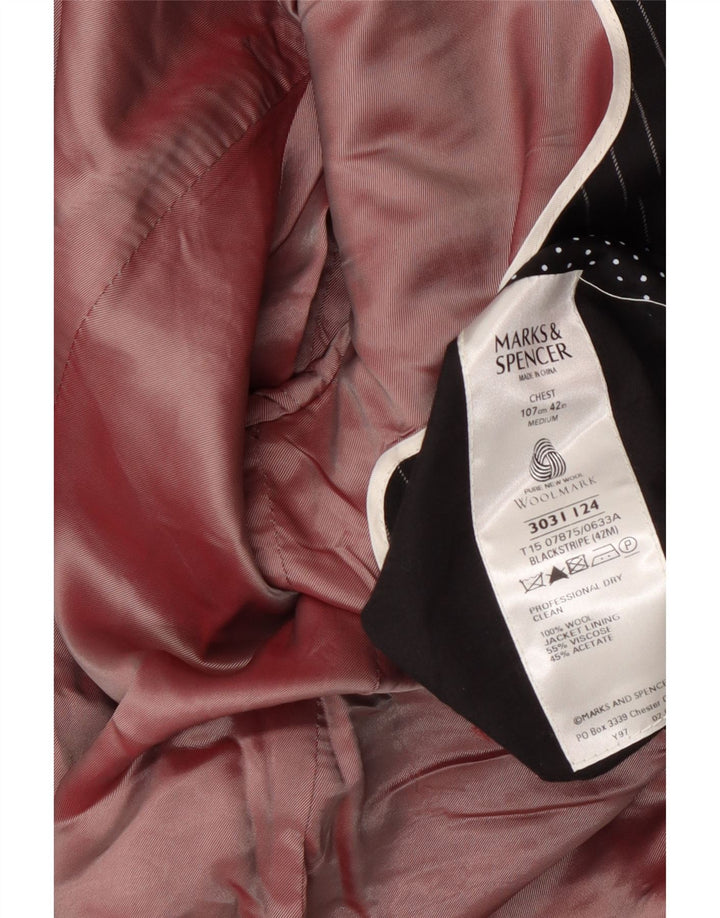 Marks & Spencer muška jakna s jednim gumbom, UK 38 srednje crne pruge