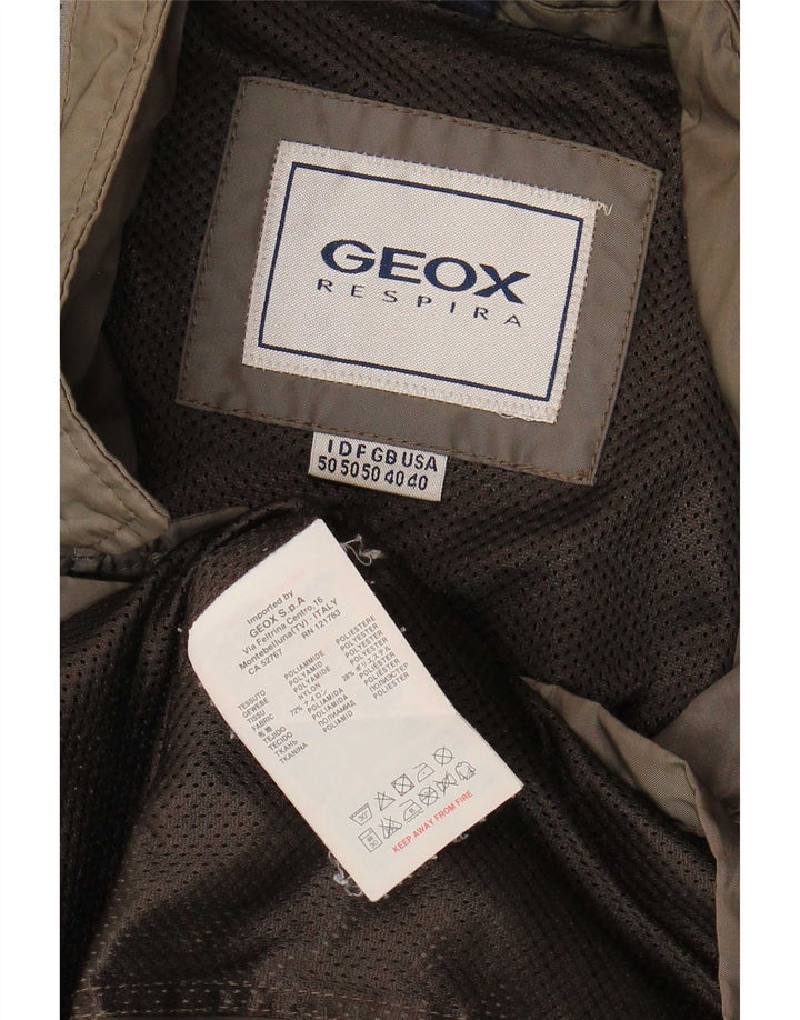 Geox Mens Respira Utility jakna UK 40 Large kaki poliester