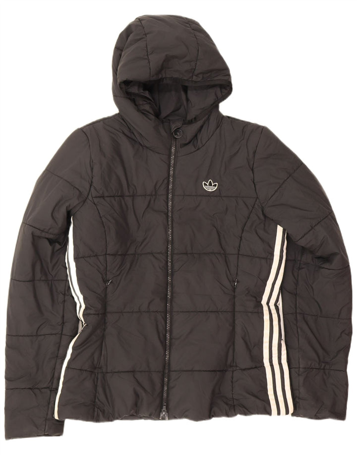 Adidas ženska podstavljena jakna s kapuljačom UK 14 srednje crna