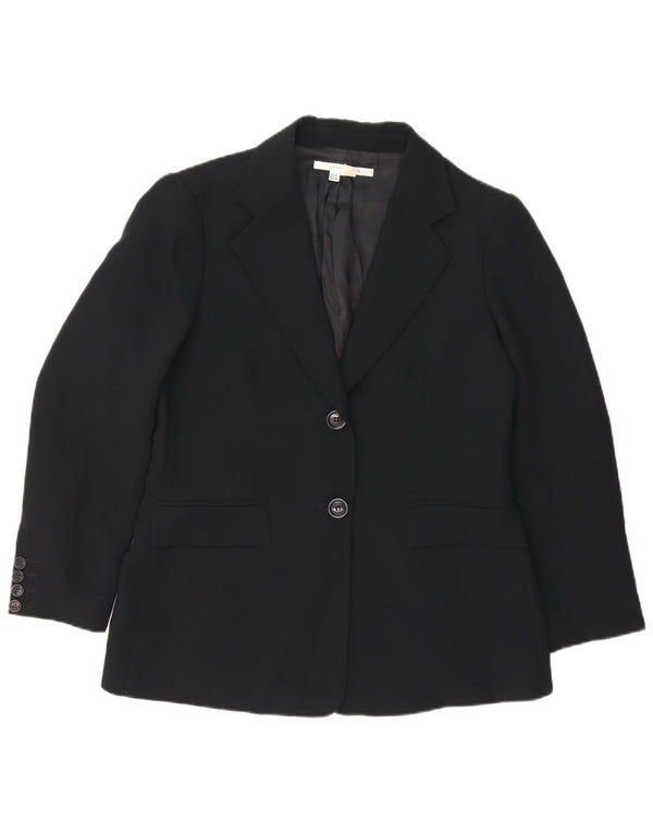 Zara ženski sako sa 2 gumba EU 44 XL crni poliester