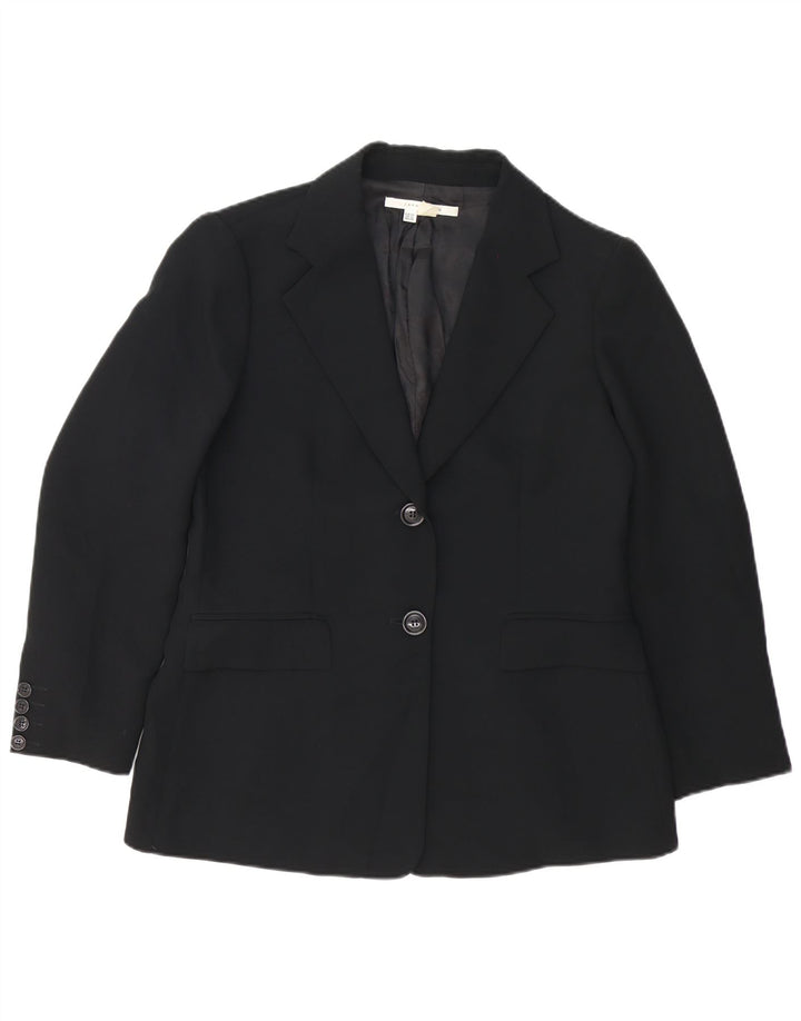 Zara ženski sako sa 2 gumba EU 44 XL crni poliester