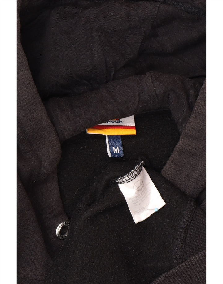 ELLESSE muška majica s kapuljačom s kapuljačom srednje veličine, crni pamuk