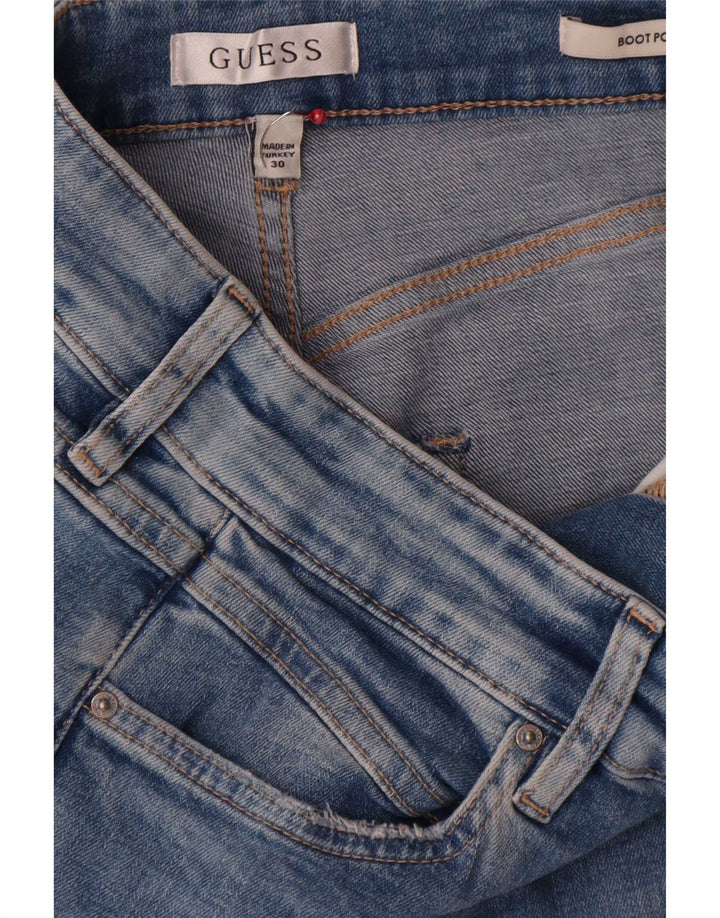 Ženske traperice Guess Bootcut W30 L30 plavi pamuk
