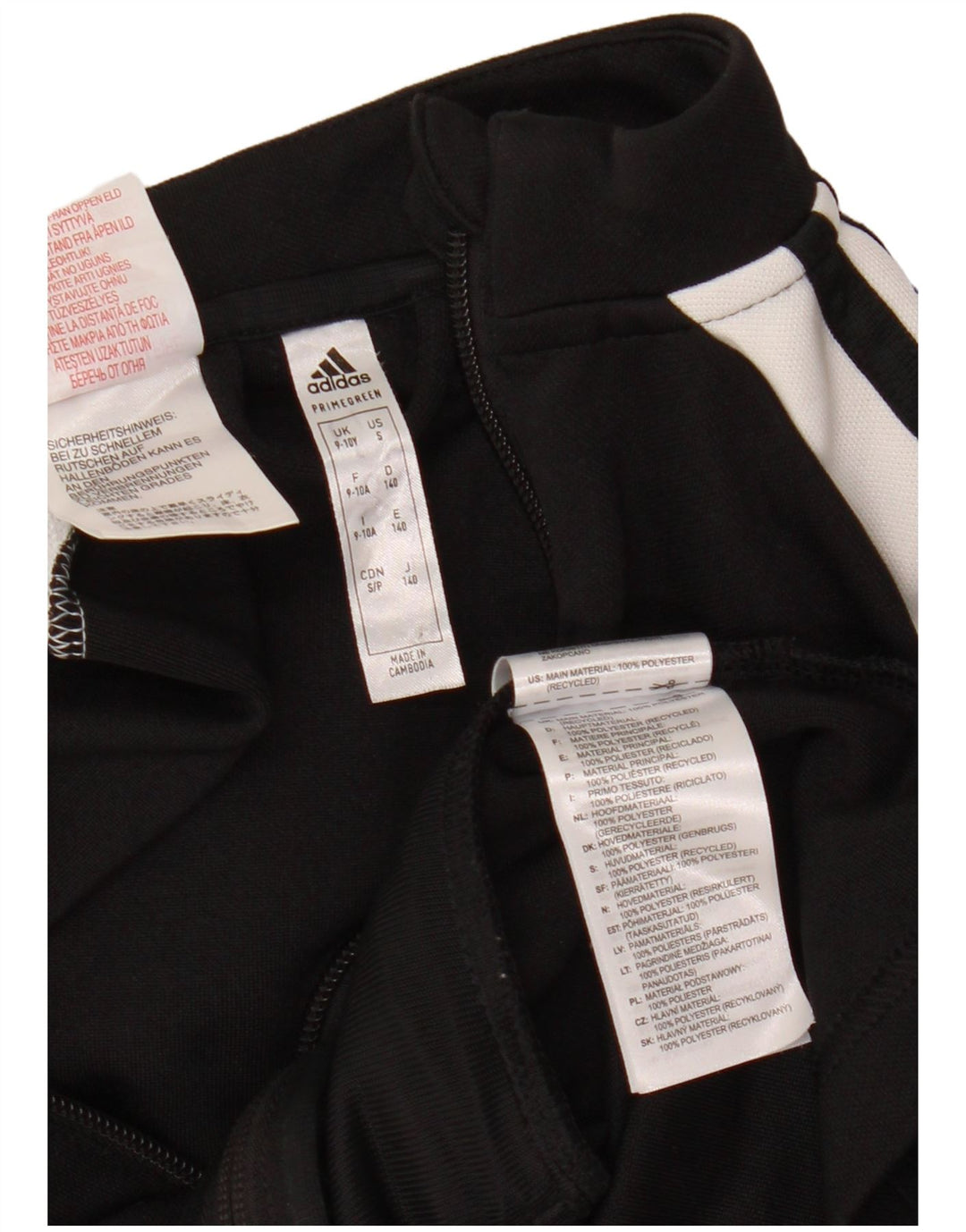 Gornja jakna trenirke ADIDAS za dječake Primegreen Graphic 9-10 godina crna