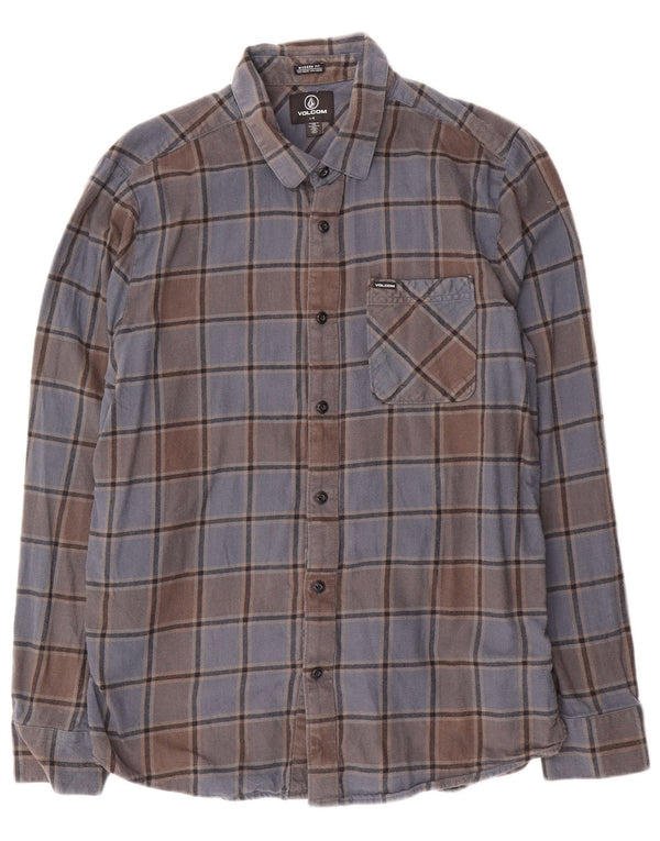 Volcom muška moderna flanelska košulja velikog plavog kariranog pamuka