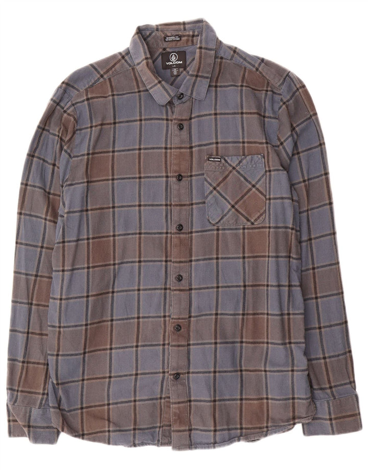 Volcom muška moderna flanelska košulja velikog plavog kariranog pamuka