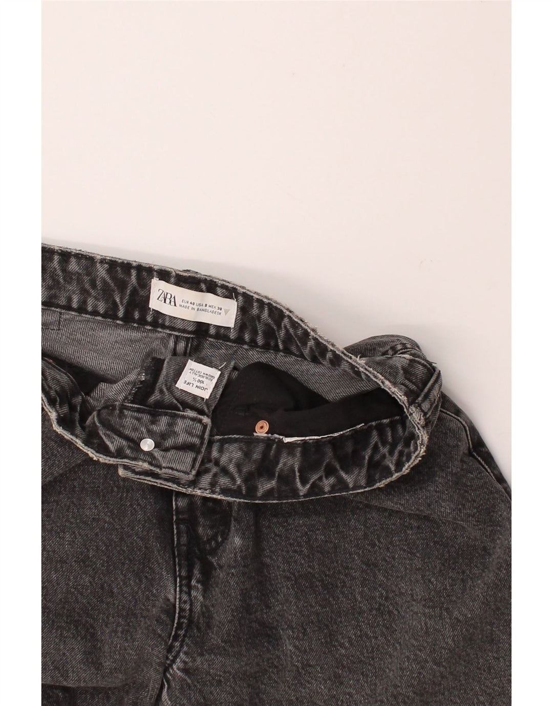 ZARA Womens Tapered Jeans EU 40 Medium W30 L27 Grey Cotton Vintage Zara and Second-Hand Zara from Messina Hembry 