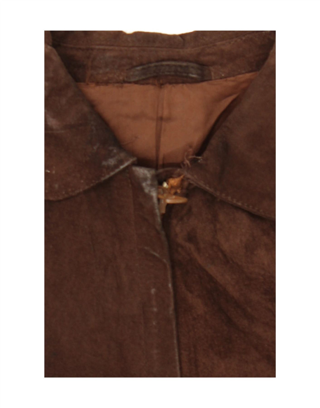 VINTAGE Womens Suede Jacket UK 18 XL Brown