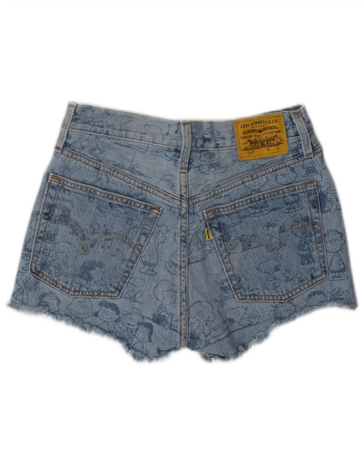 Levi's ženske kratke traper hlače Peanuts Graphic W24 XS plavi pamuk