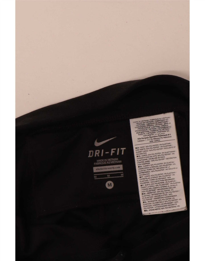 Nike Ženske Dri Fit Leggings UK 12 Srednje crni poliester