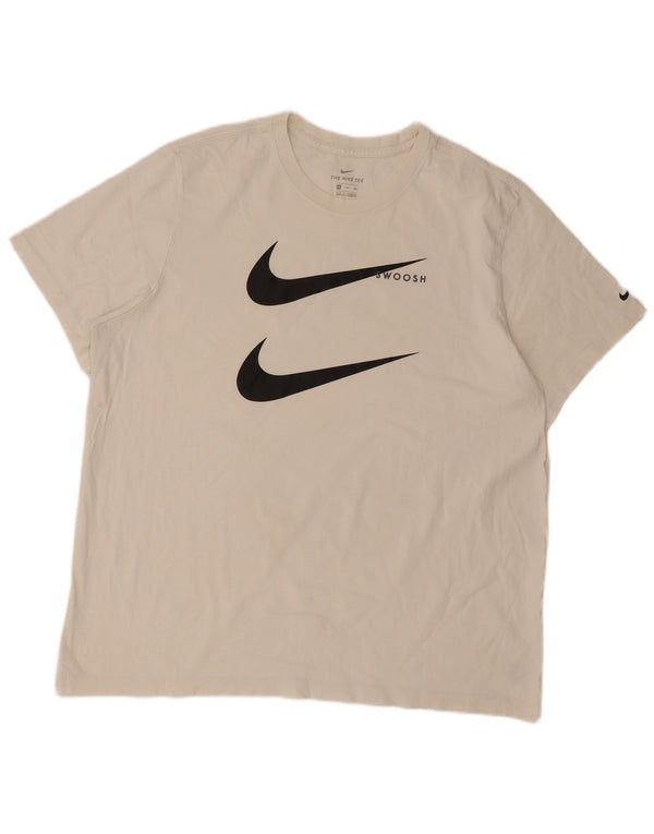 Nike Muška majica kratkih rukava Swoosh Graphic Top 2XL bijeli pamuk
